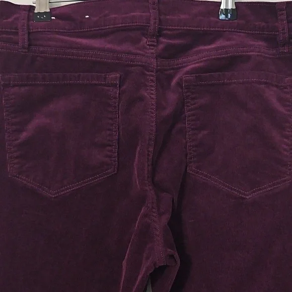 LOFT Burgundy 5 Pocket Corduroy Straight Leg - Picture 4 of 5